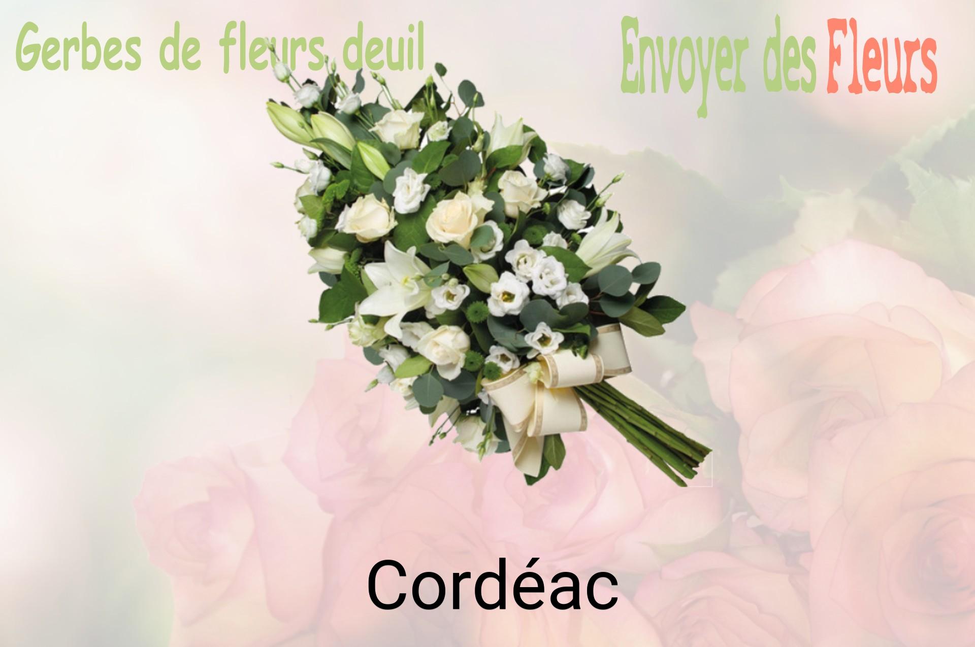 Gerbe de fleurs de deuil livrée à Cordéac
